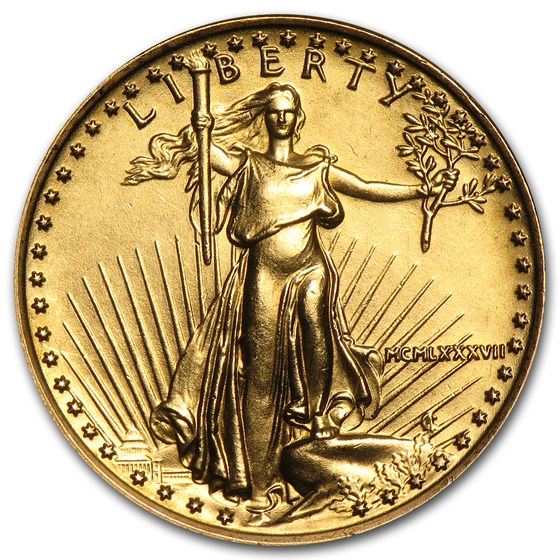 1987 1/4 oz Gold American Eagle BU (MCMLXXXVII) 1987 1/4 oz Gold American Eagle BU (MCMLXXXVII)